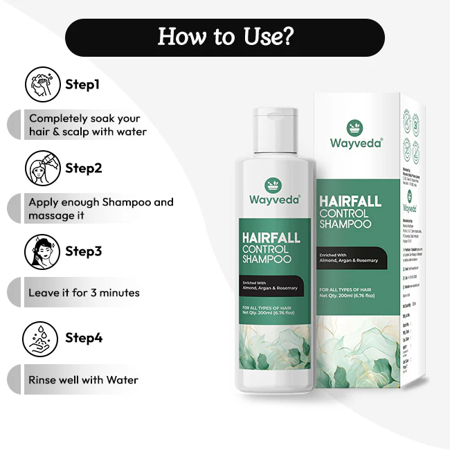 Wayveda Hairfall Control Shampoo-200ml - Image 3
